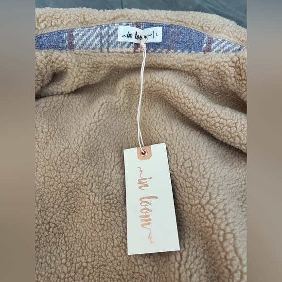 Lane 201 Fight The Frost Plaid Sherpa Lined Jacket Slate Large - Picture 4 of 16